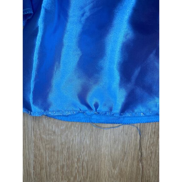 Disney Cinderella Girls 4/6 2 Piece Dress Up Costume Blue Sequence Skirt - Picture 6 of 6